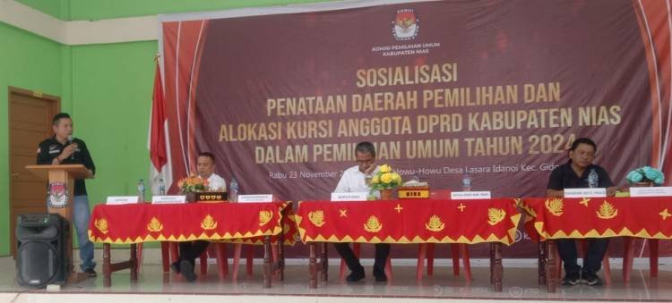 KPU Nias  Sosialisasikan Penataan Dapil Menuju Pemilu 2024