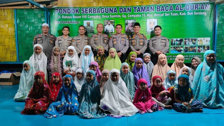 Kasat Samapta Polrestabes Medan Anjangsana ke Pondok Serbaguna dan Taman Baca Al Qur'an