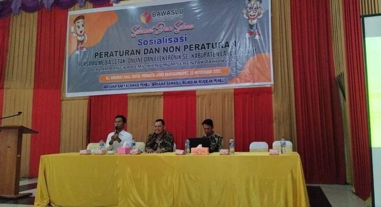 Bawaslu Labuhanbatu Sosialisasikan Peraturan dan Non Peraturan Pemilu Serentak 2024