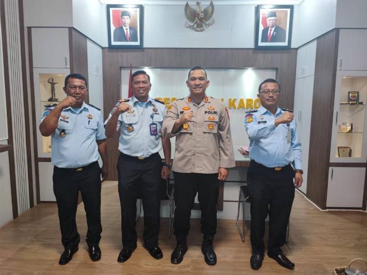 Baru Tugas di Karo, Kepala Rutan Kabanjahe Silaturahmi ke Polres Karo