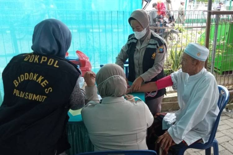 Haul ke-99 Tuan Guru Babussalam, Polres Langkat Gelar Pengobatan Gratis