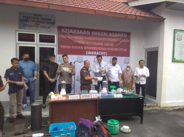 Kejari Asahan Musnahkan Barang Bukti 133 Perkara Senilai Rp2 M