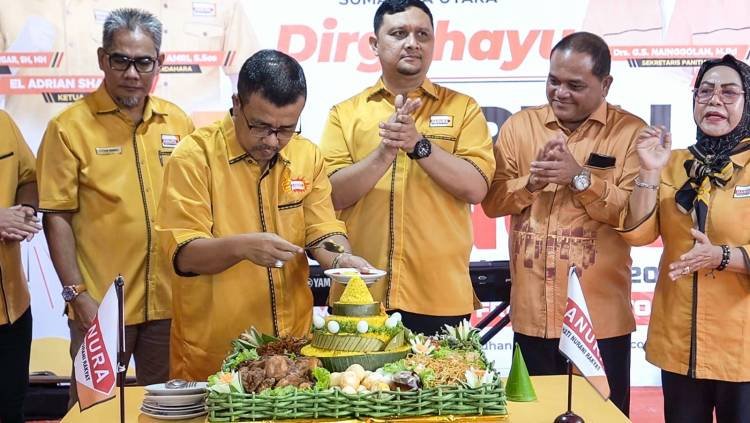 HUT ke-16 DPD Partai Hanura Sumut  Bagikan Paket Sembako dan Santuni Anak Yatim