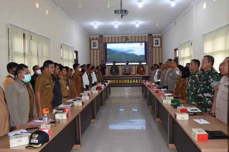 Kapolres Humbahas Pimpin Rapat Koordinasi Lintas Sektoral Operasi Lilin Toba 2022