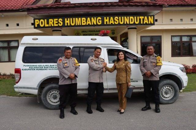 Polres Humbahas Dapat Bantuan Pinjam Pakai Ambulans