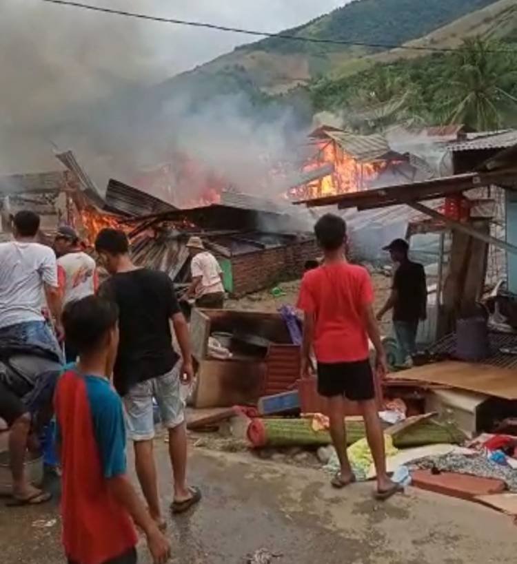 10 Rumah Hangus Dilalap Sijago Merah di Renun Dairi