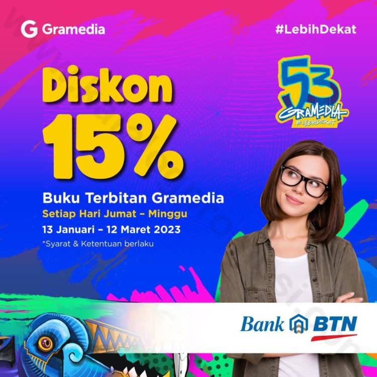 Kerja Sama BTN dan Gramedia Tawarkan Diskon Bagi Pelanggan