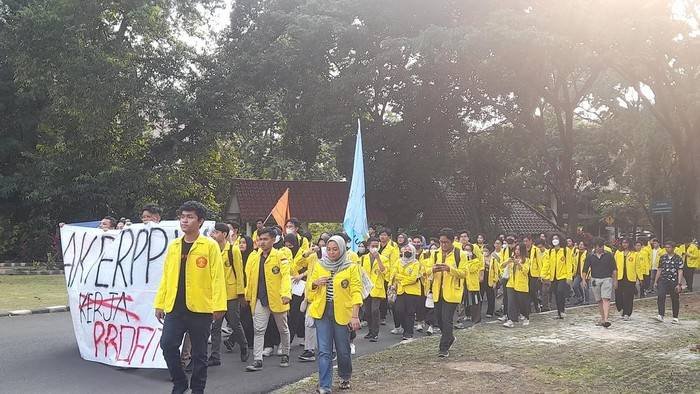 Aliansi BEM Se-UI Gelar Demo Tolak Perppu Cipta Kerja