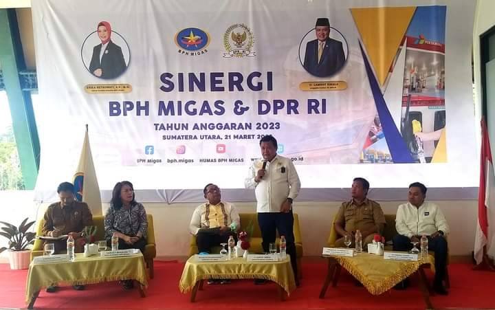 Lamhot Sinaga dan BPH Migas Sosialisasikan Proses Bisnis dan Jalur BBM di Humbahas