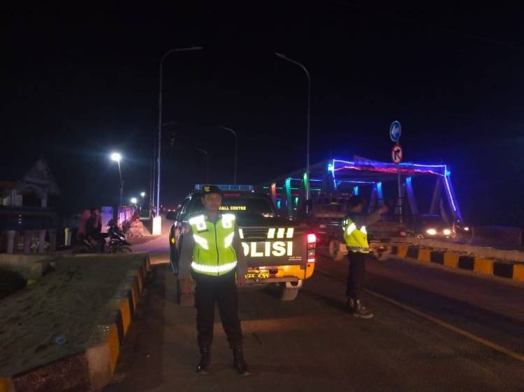 Jamin Kamtibmas dan Ibadah Aman, Polres Langkat dan Jajaran Gelar Patroli Malam