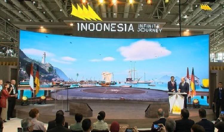 Jokowi Perkenalkan Makna dari Bentuk Kapal Pinisi di Hannover Messe