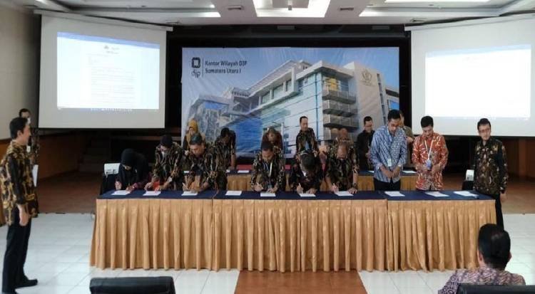 Pegawai Kanwil DJP Sumut I Teken Komitmen Integritas Pimpinan