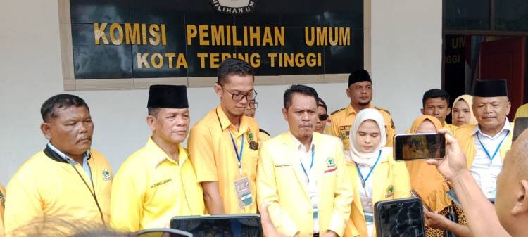 Berkas 25 Bacaleg Golkar Telah Diterima KPU Tebingtinggi