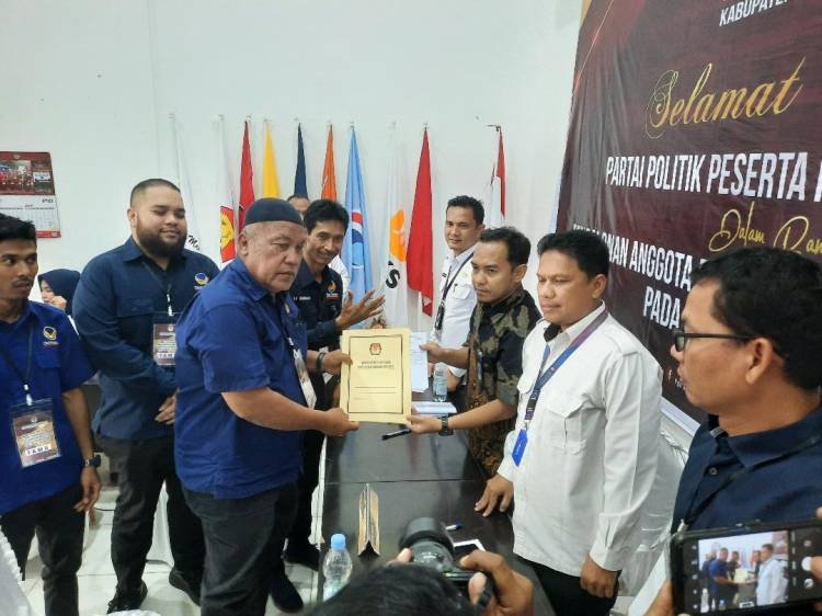 DPD Partai NasDem Serahkan Berkas Pendaftaran Bacaleg ke KPU Sergai