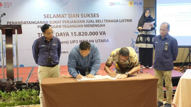 PLN UID Sumut Tandatangani Perjanjian Jual Beli  Listrik  Daya 15.820  kVA