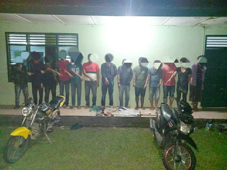 Intel Kodim 0207/Sml Gerebek "Markas" Peredaran Narkoba di Ring Road Tanjung Pinggir, 13 Orang Diamankan