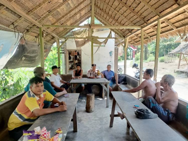 Polsek Jajaran Polres Langkat Ajak Warga Hindari Informasi Hoaks Jelang Pemilu