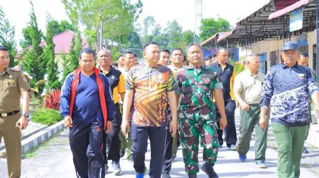 TNI-Polri dan Pemkab Humbahas Olah Raga Bersama
