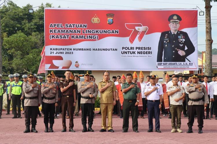 Polres Humbahas Gelar Apel Satkamling