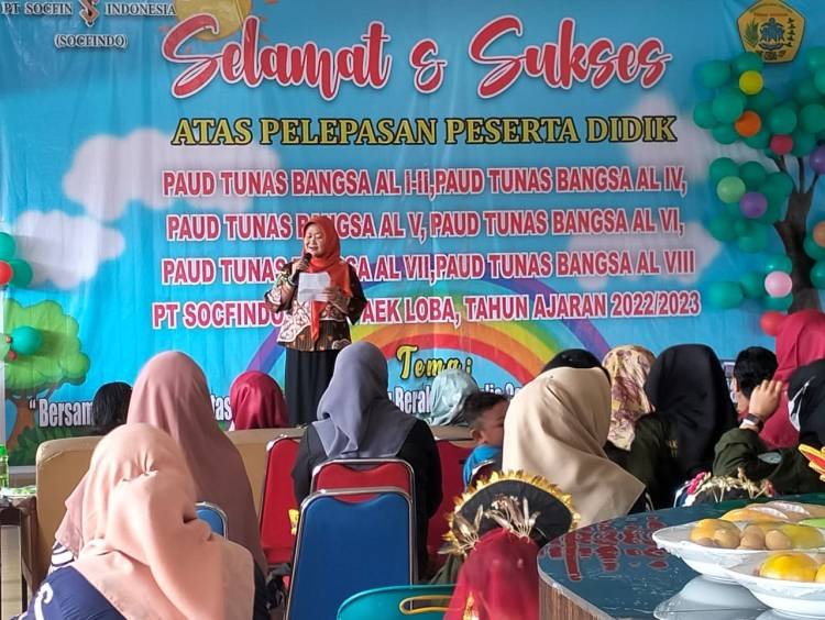 PAUD Tunas Bangsa PT Socfindo Aekloba Wisuda 89 Peserta Didik