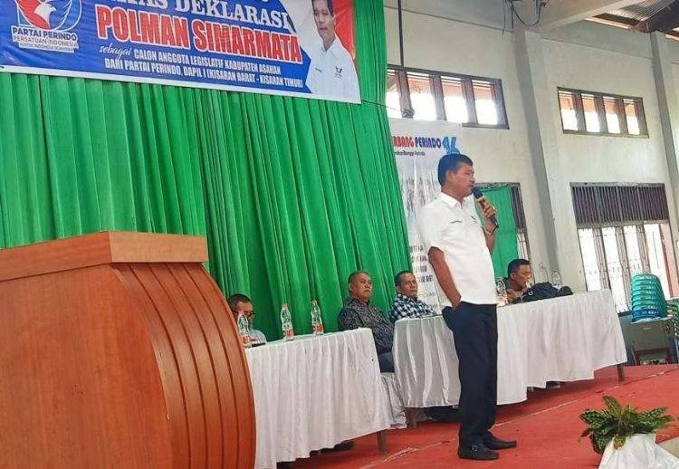 Polman Simarmata Deklarasi Sebagai Caleg DPRD Asahan dari Perindo