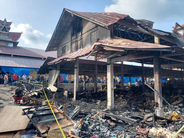 Blok Sayur di Pasar Sidikalang Terbakar, Kerugian Miliaran Rupiah