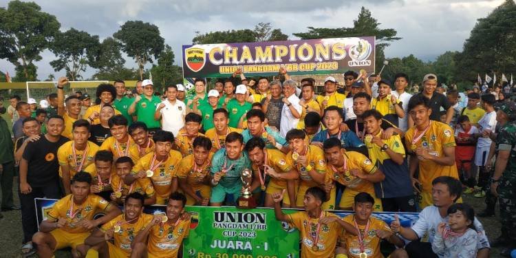 Laga Final Turnamen Sepak Bola Union Pangdam I/BB Cup 2023 Berakhir, Labura Hebat FC Juara I