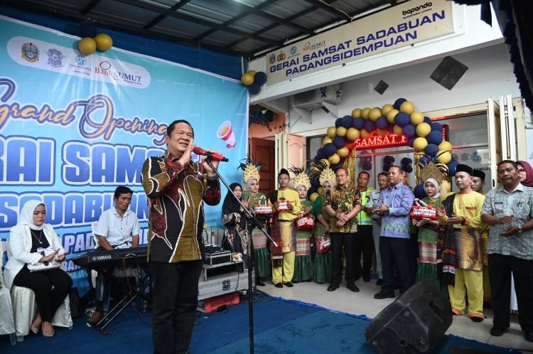Wali Kota Padangsidimpuan Resmikan Gerai Samsat UPTD Padangsidimpuan