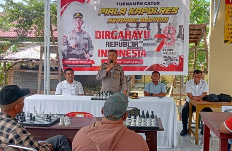 Semarakkan HUT ke-78 RI, Polres Sergai Gelar Turnamen Catur Piala Kapolres