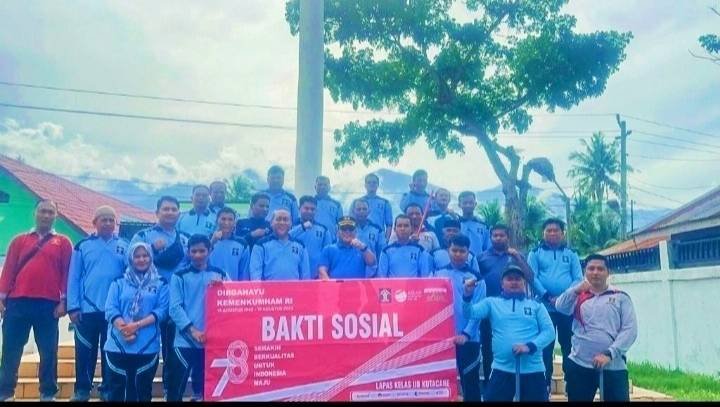 Sambut HUT Kemerdekaan RI dan Dirgahayu Kemenkumham ke-78, Lapas Kutacane Gelar Bakti Sosial