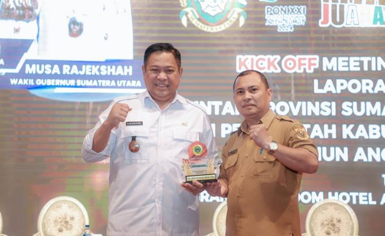 Pemkab Dairi Terima Piagam Penghargaan dari Gubernur Sumut