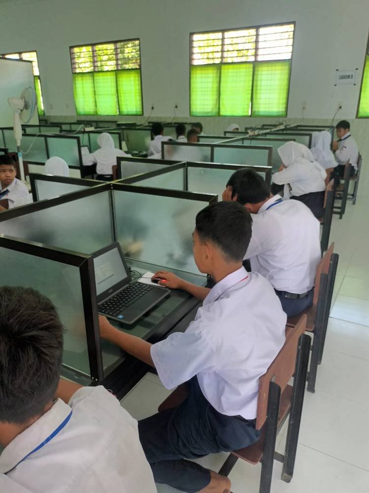 45 Siswa SMPN 12 Tanjungbalai Laksanakan Gladi Bersih ANBK 2023