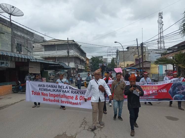 Ratusan Warga Tanjungbalai Gelar Aksi Peduli Rempang Galang