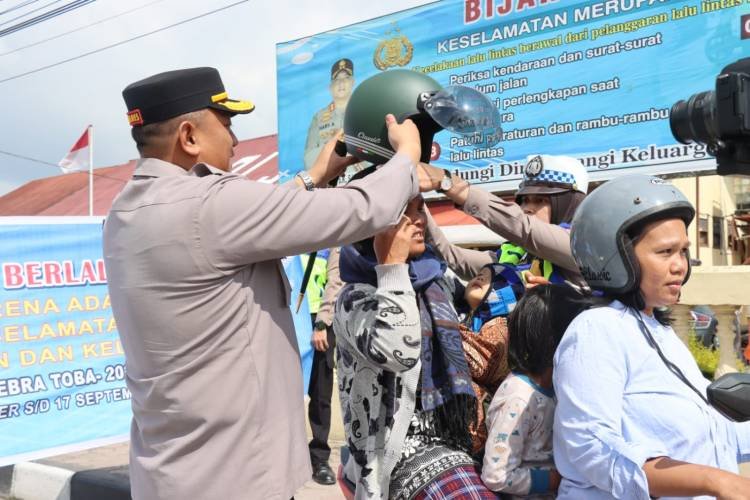 Pelanggar Ops Zebra Toba 2023 di Humbahas Didominasi Pengendara Sepeda Motor Tidak Pakai Helm