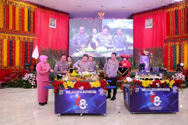 Ditlantas Polda Sumut Gelar Syukuran HUT  ke-68 Lalu Lintas Bhayangkara