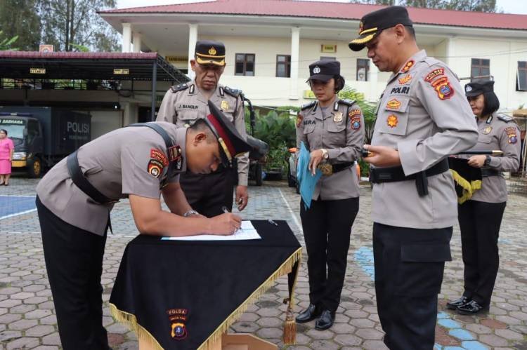 Iptu Hendrik Tarigan Dilantik Jadi Kasat Pam Obvit Polres Karo