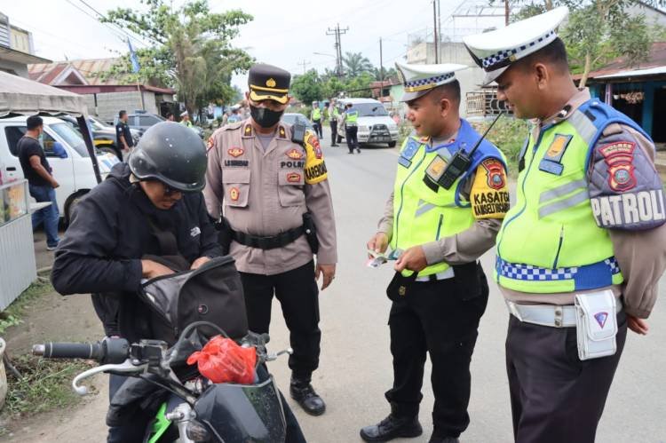 Minimalisir Kejahatan Jalanan, Polres Sergai Bersama Polsek Dolokmasihul Gelar Razia Gabungan