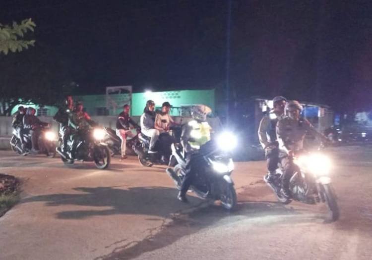 Polres Sergai Bersama Forkopimcam Tanjungberingin Gelar Patroli Skala Besar