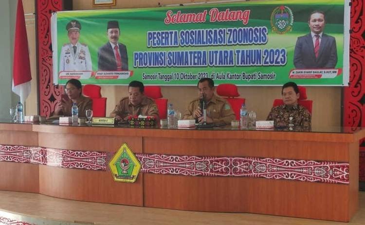 Pemprov Sumut dan Pemkab Samosir Gelar Sosialisasi Zoonosis