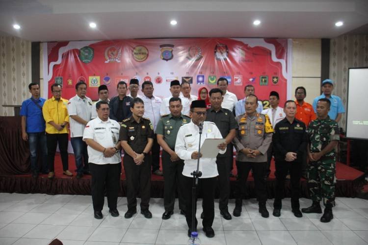 13 Ketua Partai Deklarasi Pemilu Damai di Kota Padangsidimpuan