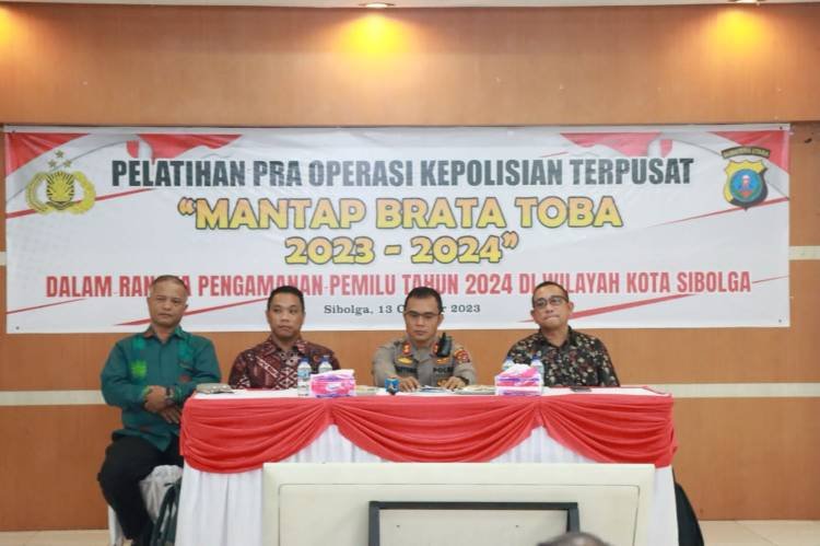 Kapolres Sibolga Pimpin Latihan Pra Operasi Mantap Brata Toba 2023-2024