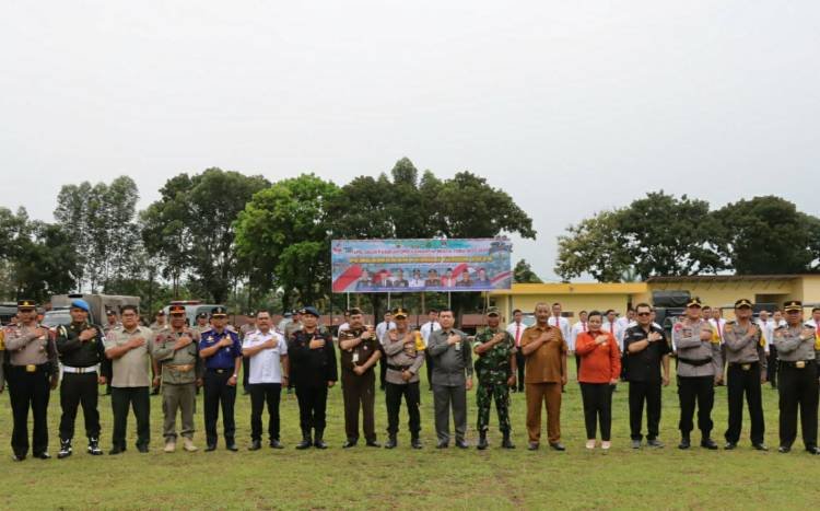 Apel Gelar Pasukan Ops Mantap Brata Toba, Polres Pematang Siantar Terjunkan 303 Petugas Gabungan