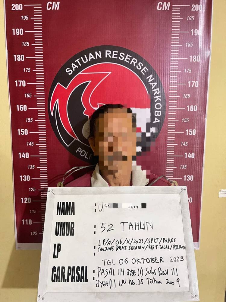 Polsek Tanjung Balai Selatan Amankan Pria Pemilik 180 Gram Ganja