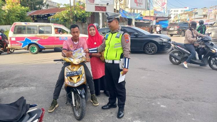 Satlantas Polres Pematang Siantar Giatkan Sosialisasi Tertib Berlalulintas ke Pengendara