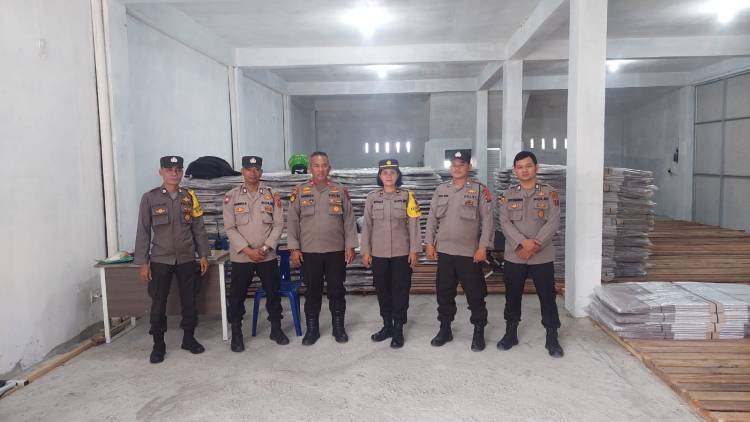 Polres Pematang Siantar Giatkan Patroli di Gudang Logistik Pemilu