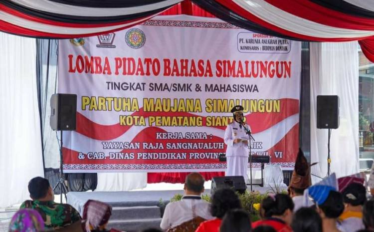 Dukung Pelestarian Budaya, Wali Kota Buka Perlombaan Pidato Bahasa Simalungun