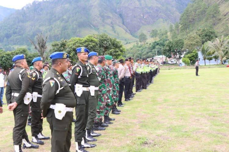 Polres Karo Gladi Pengamanan Aquabike di Pantai Sinalsal Tongging