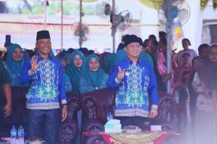 Bupati Labuhanbatu dan Camat Pangkatan Hadiri Hari Jadi ke - 78 Desa Sennah