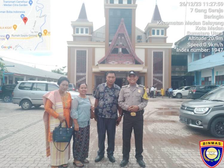 Polrestabes Medan Lakukan Pam Ibadah Natal di Gereja HKBP Padangbulan