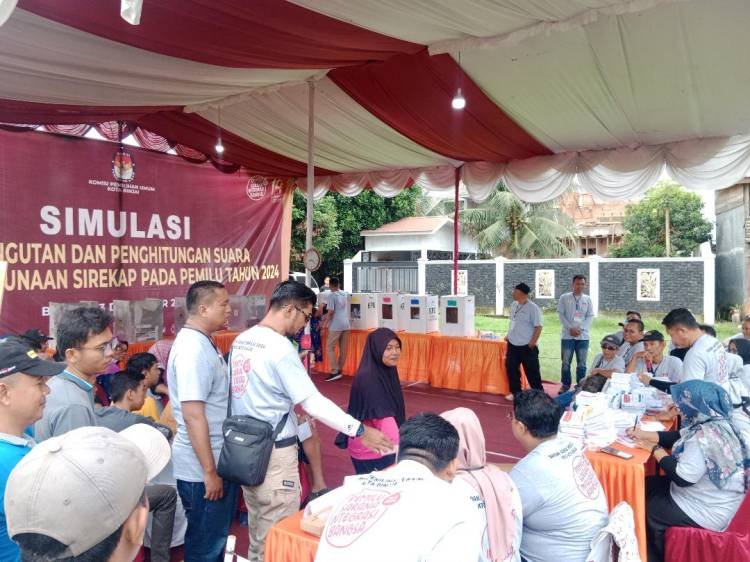 KPU Binjai Gelar Simulasi Pemungutan dan Penghitungan Suara Pemilu 2024